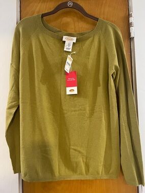Talbots Olive Crewneck Sweater
